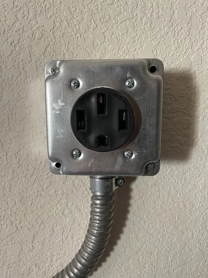 NEMA 14-50 outlet installed for Electrical Panel Upgrade in Minerva